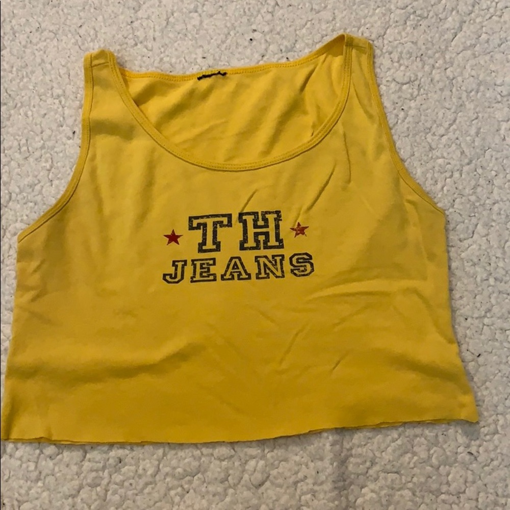 Yellow cropped tank